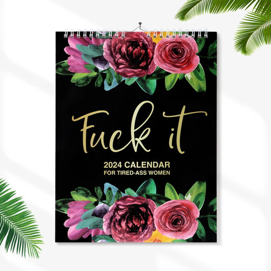 2024 Calendar for Tired-Ass Women Memo Pages Family Planner with Lists Fun Weekly Organizer Novelty/Humour/Year Planner Calendar