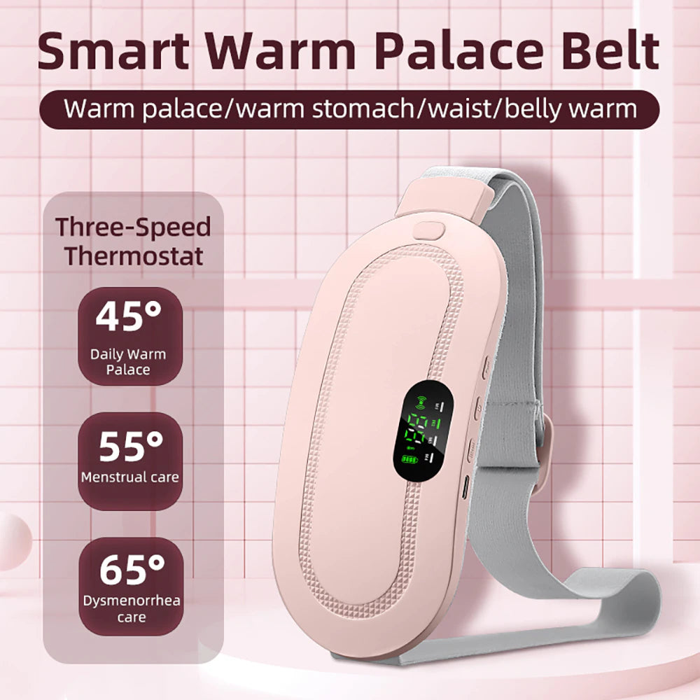 Portable Menstrual Heating Pad Warm Palace Waist Belt Period Cramp Massager Menstrual Heating Pad Dysmenorrhea Relieving Belt